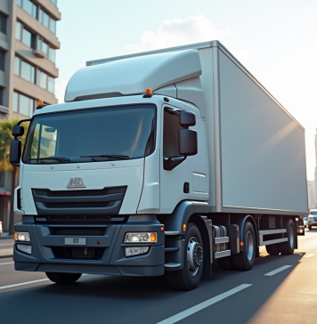 Camion de 12 m3 : permis nécessaire et réglementations Camion blanc de 12m3 dans une rue urbaine en plein jour