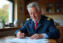 Conducteur de train TGV à la retraite dans sa maison