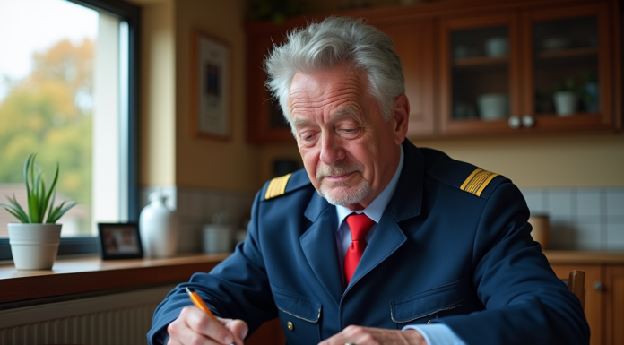 Conducteur de train TGV à la retraite dans sa maison