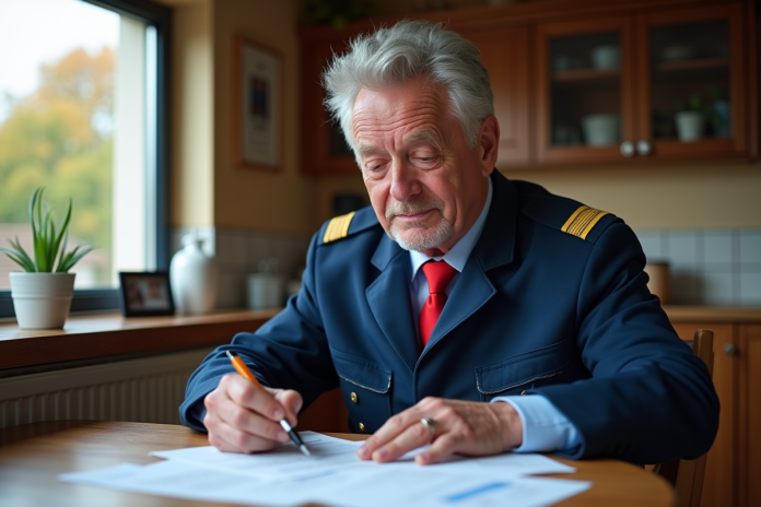 Conducteur de train TGV à la retraite dans sa maison