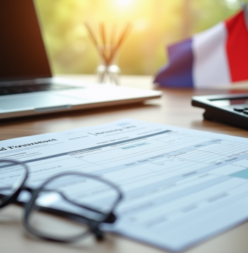 Revenus mondiaux : La France taxe-t-elle ? Infos et réglementation fiscale Document fiscal français sur bureau moderne avec ordinateur et calculatrice