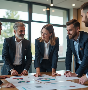 Diversité et égalité au travail : les clés pour une meilleure inclusion professionnelle Groupe de professionnels en réunion dans un bureau moderne